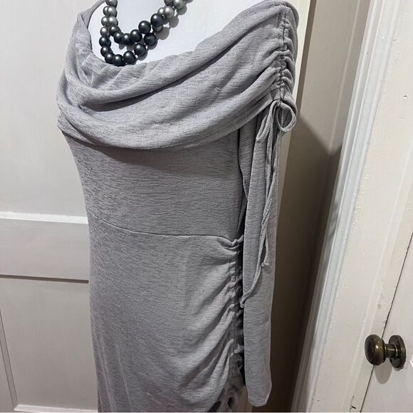PrettyLittleThing Light Gray Cowl Neck Dress women's Size 12 - Picture 5 of 15